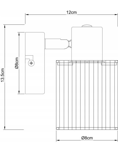 Kinkiet Arila Skandynawski z Sznurkowym Abażurem - Czarny, Elegancki do Sypialni nad Szafkę Nocną, Nowoczesny Design