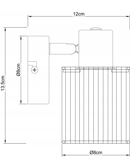 Kinkiet Arila Skandynawski z Sznurkowym Abażurem - Czarny, Elegancki do Sypialni nad Szafkę Nocną, Nowoczesny Design