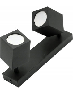 Nowoczesny kinkiet QUANTUS II w kolorze czarnym – regulowane oświetlenie do salonu i przedpokoju 2