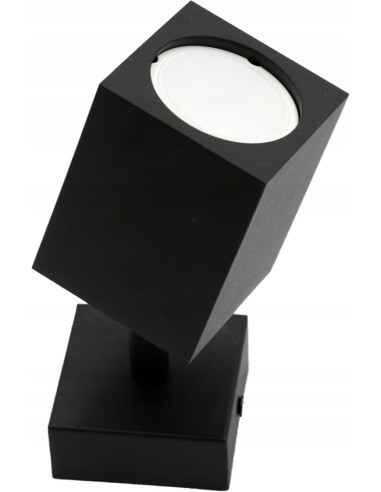 Kinkiet QUANTUS I - minimalistyczne oświetlenie ścienne w czarnym aluminium do nowoczesnych wnętrz