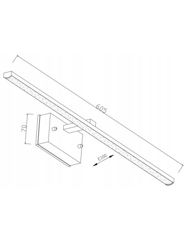 Nowoczesny kinkiet ścienny Lowell LED 9W 60cm czarny – stylowe oświetlenie do obrazów i luster, neutralne 4000K