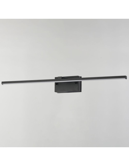 Nowoczesny kinkiet ścienny Lowell LED 9W 60cm czarny – stylowe oświetlenie do obrazów i luster, neutralne 4000K