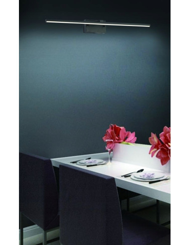 Nowoczesny kinkiet ścienny Lowell LED 9W 60cm czarny – stylowe oświetlenie do obrazów i luster, neutralne 4000K