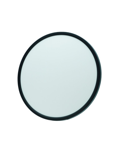 Elegancki okrągły plafon LED z regulacją barwy światła CCT, 36W, czarna metalowa konstrukcja do biur i korytarzy