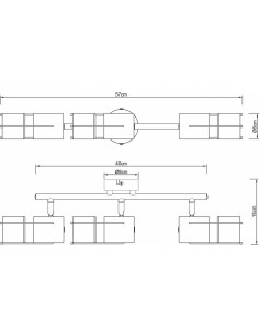 Lampy sufitowe Scottie - nowoczesna lampa z 3 reflektorami i bursztynowymi kloszami, czarna metalowa konstrukcja 2