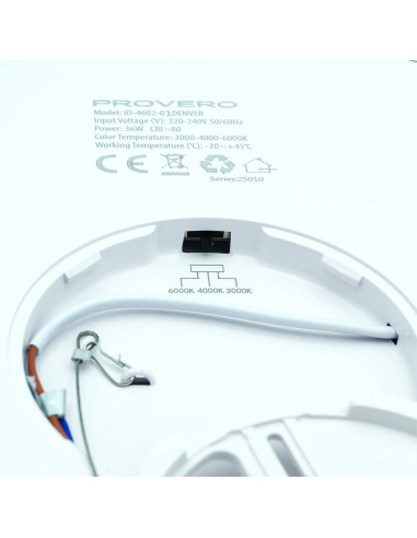 Elegancki okrągły plafon LED z regulacją barwy światła CCT, 36W, czarna metalowa konstrukcja do biur i korytarzy