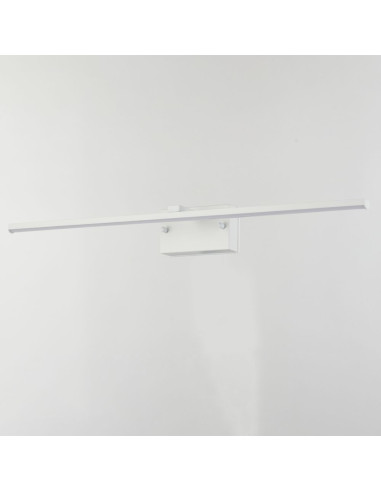 Nowoczesny kinkiet LED Lowell 9W 60 cm do łazienki, IP44, biały, eleganckie oświetlenie nad lustro 4000K