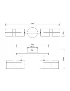 Kinkiet Scottie Vintage Dwupunktowy z Szkłem Bursztynowym – Nowoczesne Oświetlenie do Lustra w Stylu Eleganckim 2