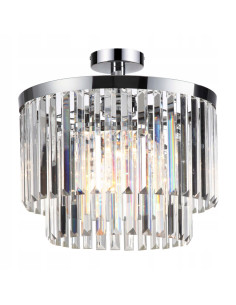 Lampa Żyrandol Kryształowy VETRO w Chromie - Nowoczesne Oświetlenie do Salonu z 4 Punktami Świetlnymi E14