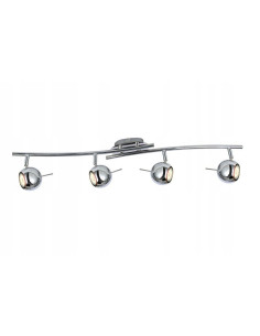 Plafon sufitowy Santorini z 4 reflektorami w kolorze chromu – nowoczesne oświetlenie do kuchni i jadalni