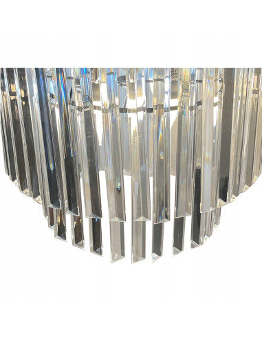 Lampa Żyrandol Kryształowy VETRO w Chromie - Nowoczesne Oświetlenie do Salonu z 4 Punktami Świetlnymi E14
