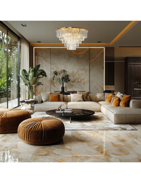 Lampa sufitowa Milano - Luksusowy złoty plafon z kryształami, 12-punktowe oświetlenie do eleganckich wnętrz