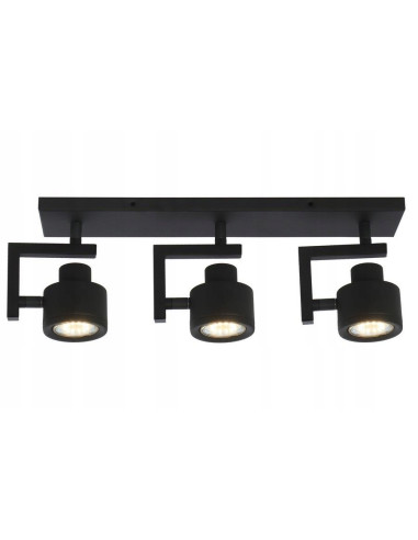 Nowoczesny reflektor sufitowy Alenis 2 w czerni z regulowanymi punktami świetlnymi для stylowych wnętrz