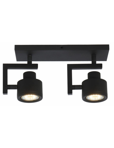 Lampa sufitowa Alenis 2 czarna - nowoczesny plafon z ruchomymi reflektorami do biura i salonu