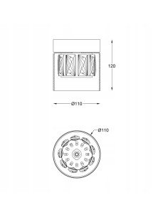 Lampa sufitowa GEM Glamour z kryształami, czarna, energooszczędna, idealna do nowoczesnych wnętrz, okrągła. 2