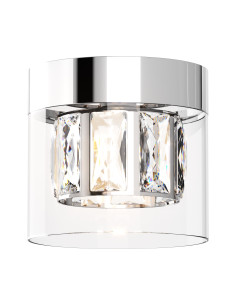 Lampa sufitowa GEM z kryształami w chromie - elegancka plafon, nowoczesny design od Zuma Line