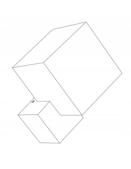 Kinkiet LED CUBO z białym marmurem, złote wykończenie, 3000K – minimalistyczne oświetlenie do sypialni.