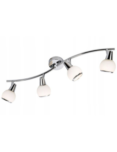 Plafon Loris z 4 regulowanymi reflektorami – nowoczesne oświetlenie sufitowe do korytarza, sypialni i biura