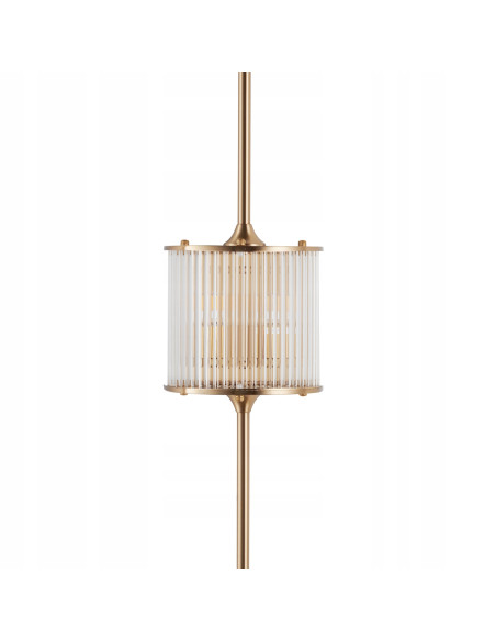 Kinkiet Glamour Sergio-2 z Kryształowymi Rurkami i Złotymi Akcentami - Elegancki Element Oświetleniowy do Wnętrz