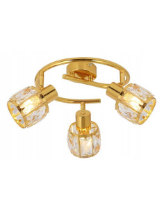 Plafon kryształowy Crownie Glamour 25 cm z regulowanymi reflektorami - elegancja do sypialni i nowoczesnych wnętrz