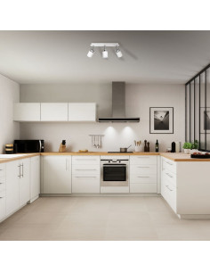 Plafon JOKER 3xGU10 w minimalistycznym designie – elegancka lampa sufitowa do kuchni i salonu, biała, metalowa. 2