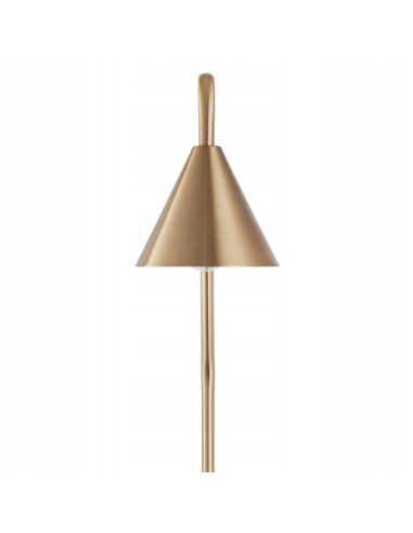 Kinkiet PRIMO w szczotkowanym złocie - nowoczesne oświetlenie industrialne do sypialni i biura, stylowe nad łóżko.