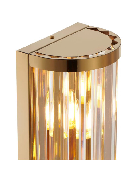 Lampa ścienna glamour EXELLENT ST-88022W ze złotym wykończeniem – elegancki detal do korytarza i sypialni