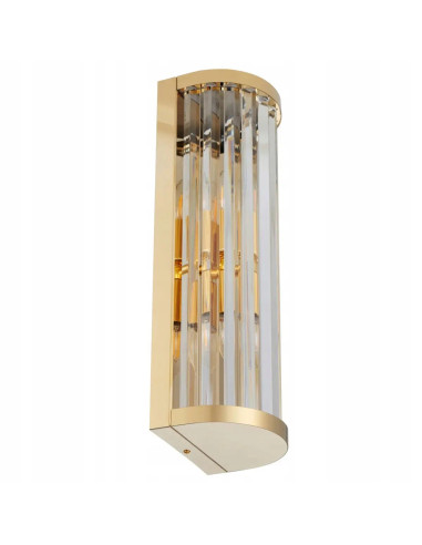 Lampa ścienna glamour EXELLENT ST-88022W ze złotym wykończeniem – elegancki detal do korytarza i sypialni