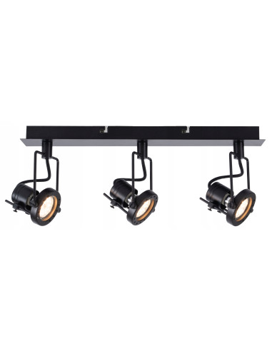 Reflektor sufitowy Fiji 2 czarny - industrialny design z regulacją świateł do nowoczesnych wnętrz