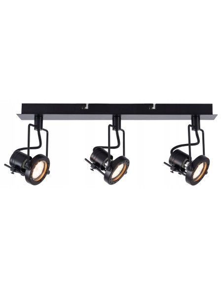Reflektor sufitowy Fiji 2 czarny - industrialny design z regulacją świateł do nowoczesnych wnętrz