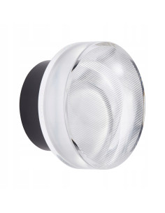 Kinkiet CARMELLO LED z czarnym metalem i przezroczystym kloszem - elegancka lampa ścienna do nowoczesnych wnętrz 2