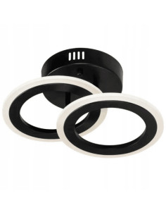 Nowoczesny plafon LED Venti VEN z czarnymi oczami, 36W, 3 źródła światła, elegancki design do salonu i kuchni