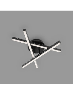 Nowoczesna czarna lampa sufitowa LED z efektem brokatu 15W do pokoju dziecięcego i stylowych wnętrz domu