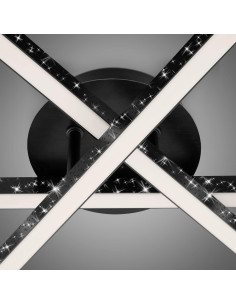 Nowoczesna czarna lampa sufitowa LED z efektem brokatu 15W do pokoju dziecięcego i stylowych wnętrz domu 2