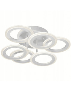 Nowoczesny plafon LED Venti z obręczami, lampa sufitowa 54W, energooszczędna do salonu, jadalni i biura