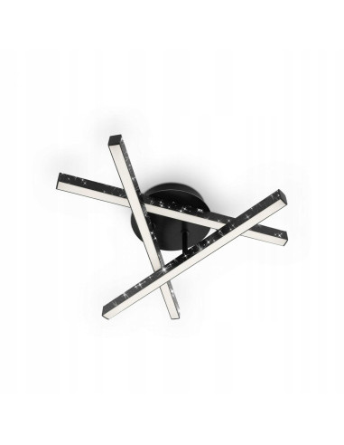 Nowoczesna czarna lampa sufitowa LED z efektem brokatu 15W do pokoju dziecięcego i stylowych wnętrz domu