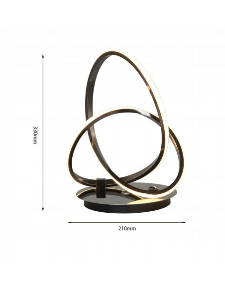 Lampa nocna LED BANDOL czarna z dotykowym ściemniaczem – elegancja i komfort w każdym wnętrzu