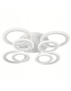 Nowoczesna plafoniera LED Venti 70 cm, designerskie oświetlenie do jadalni, białe, energooszczędne, A