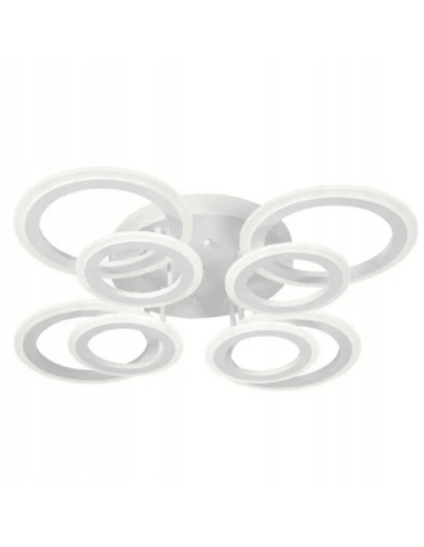 Nowoczesna plafoniera LED Venti 70 cm, designerskie oświetlenie do jadalni, białe, energooszczędne, A