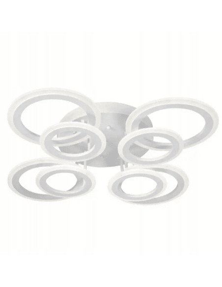 Nowoczesna plafoniera LED Venti 70 cm, designerskie oświetlenie do jadalni, białe, energooszczędne, A