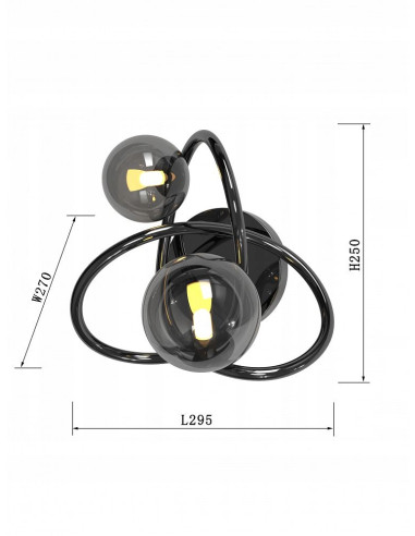 Kinkiet ścienny NANCY z dymionym kloszem - elegancka lampa do przedpokoju i nowoczesnych wnętrz