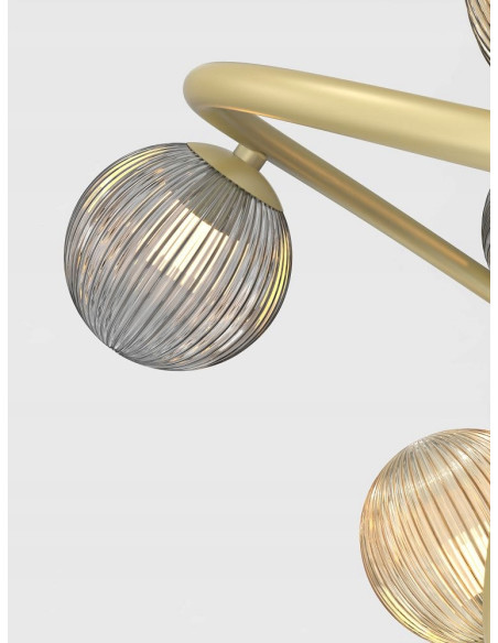 Lampa stojąca METZ z szklaną ramą – nowoczesny akcent do salonu, sypialni lub biura w eleganckim stylu.