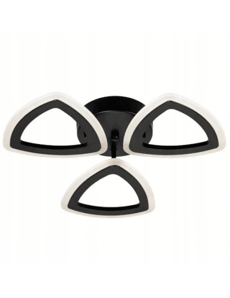 Nowoczesna czarna lampa sufitowa LED w kształcie wiatraka – elegancja do sypialni i hoteli, oszczędność energii.