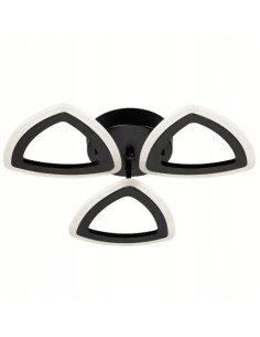 Nowoczesna czarna lampa sufitowa LED w kształcie wiatraka – elegancja do sypialni i hoteli, oszczędność energii. 2