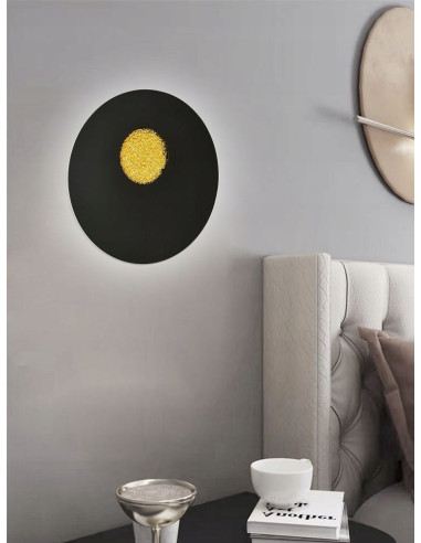 Kinkiet LED SAVELO w minimalistycznym designie - czarny, 30 cm, 2400 lumenów, z regulacją natężenia światła