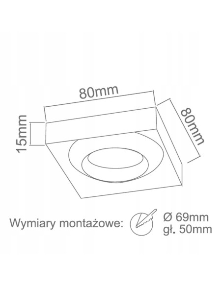 Lampa sufitowa Dardo Mobile - nowoczesna, chromowana, wpuszczana, GU10, energooszczędna do wnętrz i korytarzy.