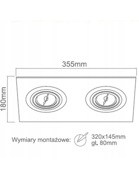 Lampa sufitowa Faro II Nero - eleganckie oczka LED do kuchni i jadalni, styl minimalistyczny, Orlicki Design.