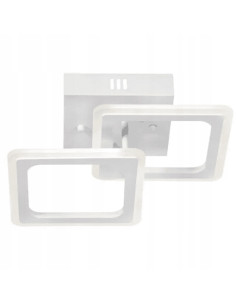 Lampa sufitowa LED Venti w kształcie bliźniaczych kwadratów - nowoczesny plafon energooszczędny do wnętrz