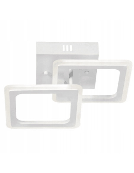 Lampa sufitowa LED Venti w kształcie bliźniaczych kwadratów - nowoczesny plafon energooszczędny do wnętrz