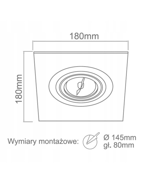 Lampa sufitowa wpuszczana Faro I Nero – eleganckie oświetlenie LED w czarnej Aluminiowej oprawie do nowoczesnych wnętrz